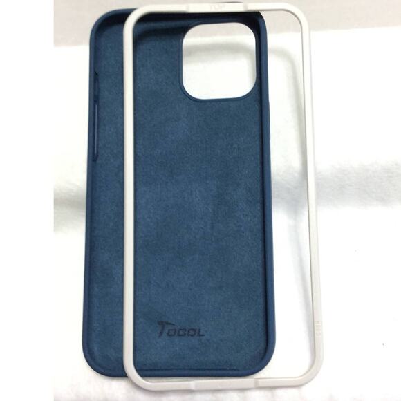 5 In 1 TOCOL Gold Bundle iPhone 12 ProMax Case Blue 2 Screen &Lens Protector New - Picture 5 of 11